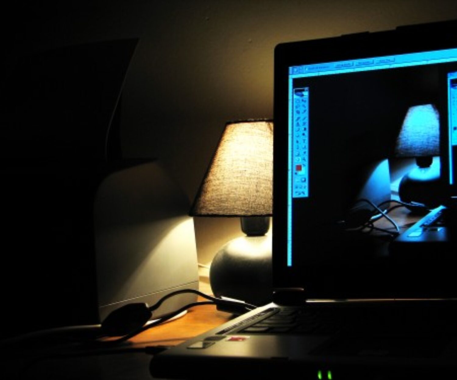 computer attached to printer